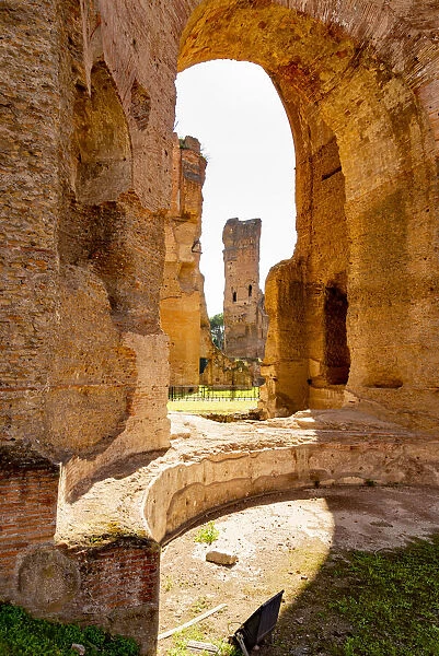 Italy, Rome. Baths of Caracalla, where water supplied by new branch of Aqua Marcia