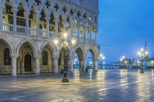 Italy, Venice. Doges Palace at dawn