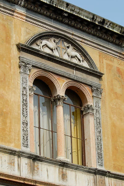 04. Italy, Verona, detail of window in historic town center