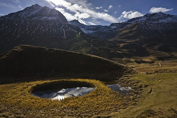 The Jagdhausalm in the National Park Hohe Tauern, East Tyrol, with its small lake