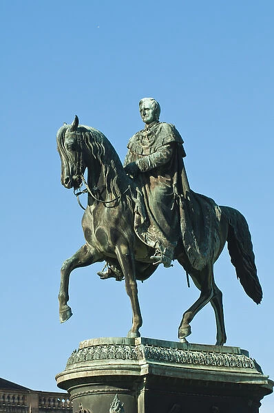 King John Statue in theatre square at the Semperoper (opera house), Dresden, Germany