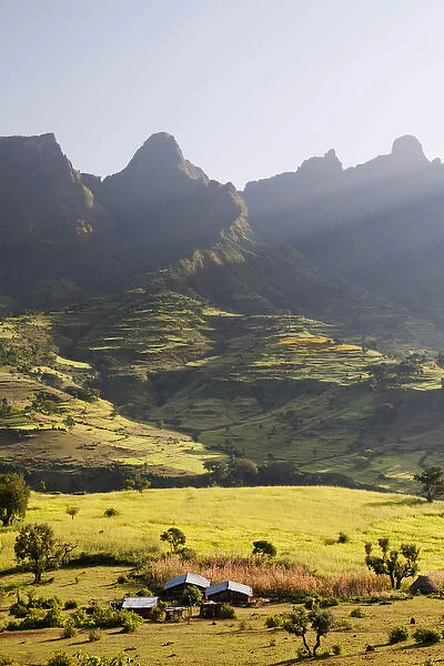 Landscape near the Escarpment of the Semien Mountains, Ethiopia