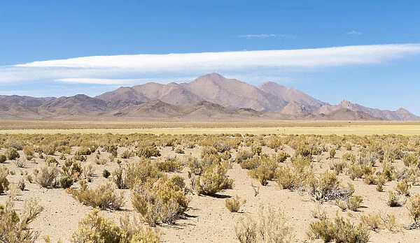 Landscape near the salt flats Salinas Grandes in the Altiplano, Argentina