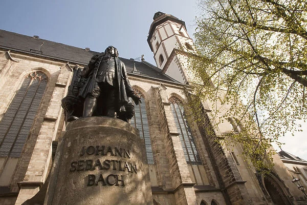 LEIPZIG18546-2012-BARTRUFF. CR2 - Statue of J. S. Bach on grounds of St. Thomas Church