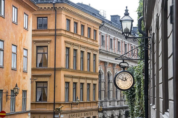 Located in the City portion of Stockholm, these buildings were shot from a staircase