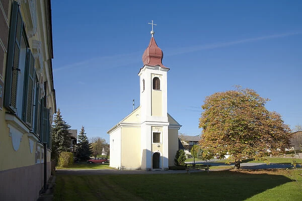 Lower Austria, Austria - Low angle view of a church in a rural area. Horizontal shot