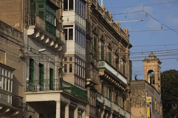 Malta, Gozo Island, Victoria-Rabat, buildings along Trq ir-Repubblika Street