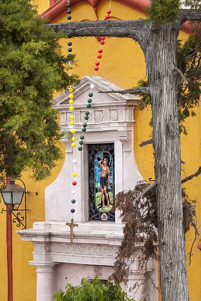 Mexico, Bernal, View of Church of St. Sebastian