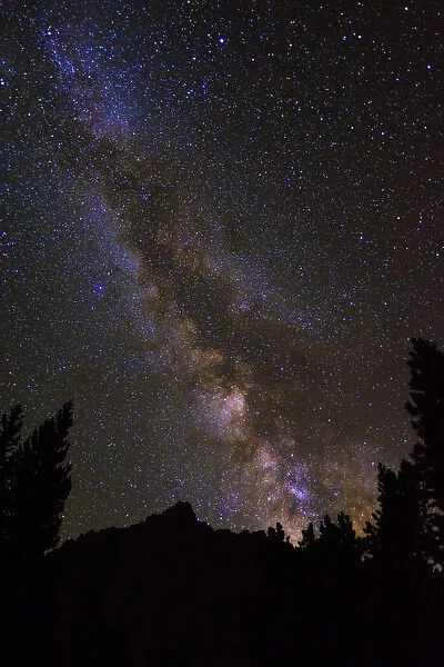 The Milky Way over the Palisades, John Muir Wilderness, Sierra Nevada Mountains
