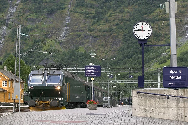 No model release; The Flam Railway - an incredibel train journey from the mountain