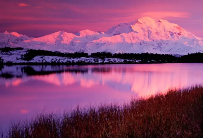 Framed Print : Mt. Denali Print at Reflection Pond Sunset Framed Print : Mt. Denali Print at Reflection Pond Sunset