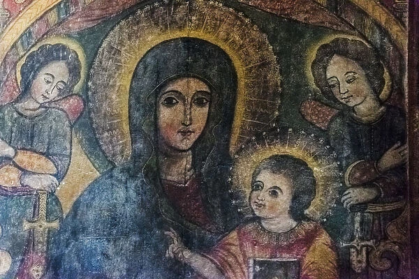 Mural inside Church of Debre Birhan Selassie (Trinity and Mountain Light), Gondar