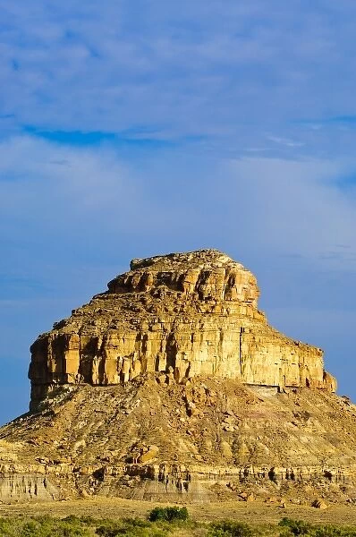 New Mexico. A sandstone butte in Chaco Culture National Historical Park scenery New Mexico