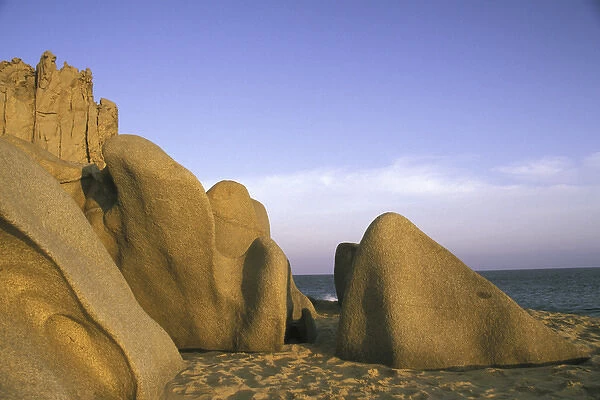 North America, Mexico, Cabo San Lucas. Beautiful boulders of Playa Solmar