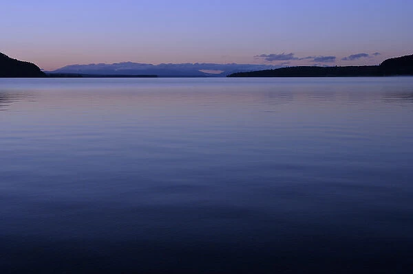 North America, United States, Maine, Rockwood. Moosehead Lake at dawn, viewed