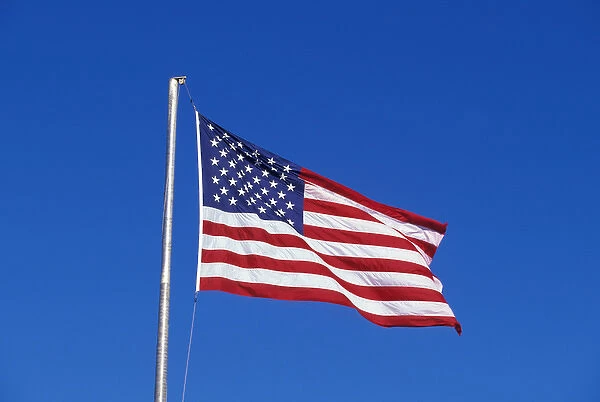 North America, USA, WA, Long Beach, U. S. Flag
