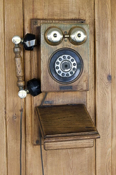 Old fashioned wall phone, Egypt