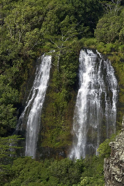 Opaeka a Falls located on the Wailua River in Wailua River State Park