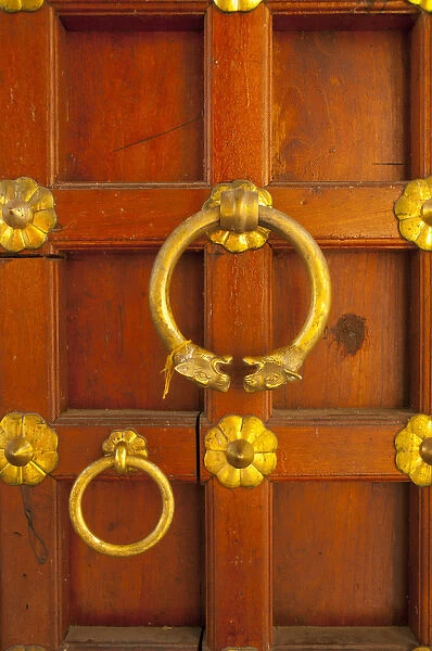 Ornate door at the City Palace, Udaipur, Rajasthan, India