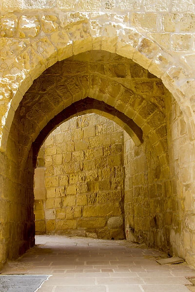 Portal inside The Citadel. Gozo Island. Malta