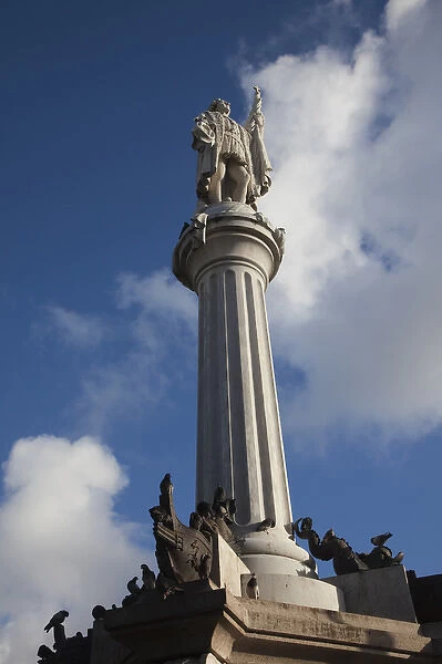 Puerto Rico, San Juan, Old San Juan, Plaza de Colon, statue of Christopher Columbus