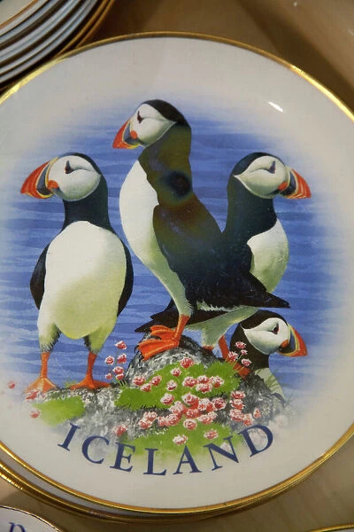 The puffin, Icelands national bird, is a popular chinaware decoration, especially for tourists