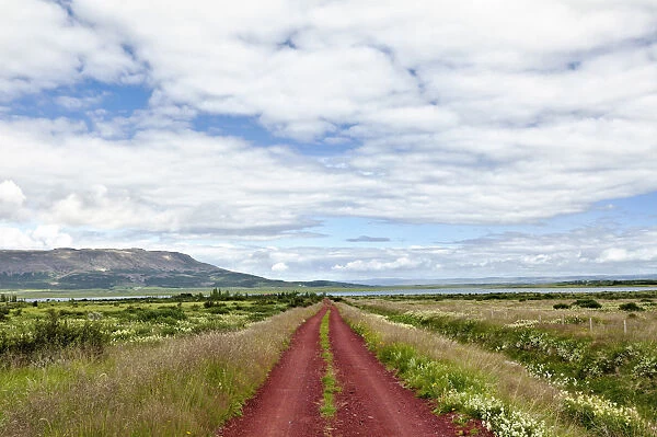 Red gravel road, Iceland