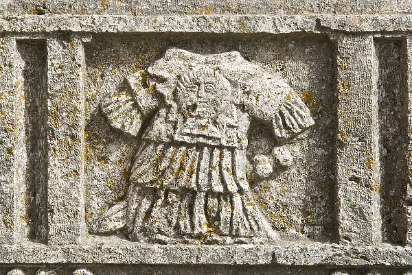 Roman High Relief in the courtyard of San Pietro Church, Tuscania, Viterbo Province