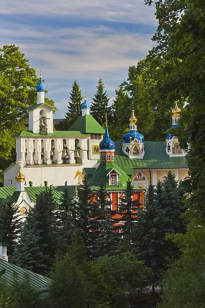 Russia, Pskovskaya Oblast, Pechory, Pechory Monastery, view towards Assumption Cathedral