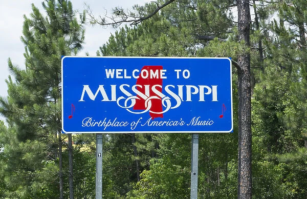 Sign for Welcome to Mississippi Birthplace of American Music