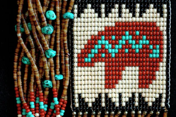 Southwest, American Indian art & handicrafts. Classic Navajo bead work necklaces