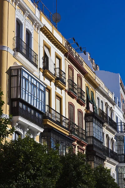 Spain, Andalucia Region, Seville Province, Seville, buildings along the Avenida Constitucion