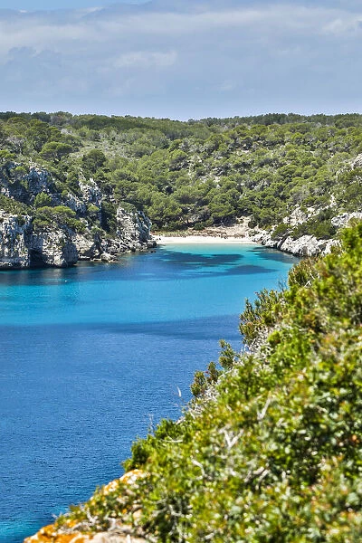 Spain, Menorca. Cliffside view