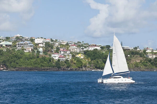 St. Vincent & The Grenadines. Kingstown Harbour. Sailboat
