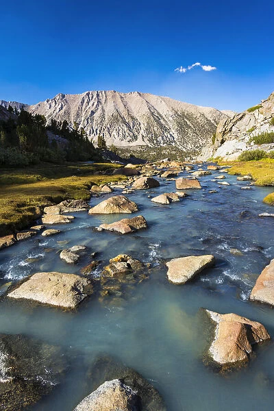 Stream in Sam Mack Meadow, John Muir Wilderness, Sierra Nevada Mountains, California, USA