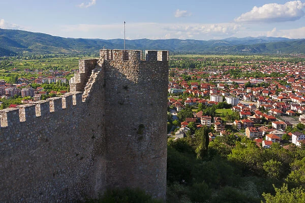 Tsar Samuils Fortress with Ohrid cityscape, Ohrid, Republic of Macedonia