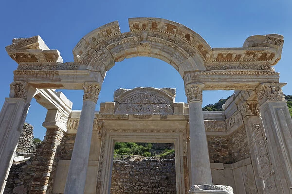 Turkey, Ephesus. Temple of Hadrian in ancient Roman city