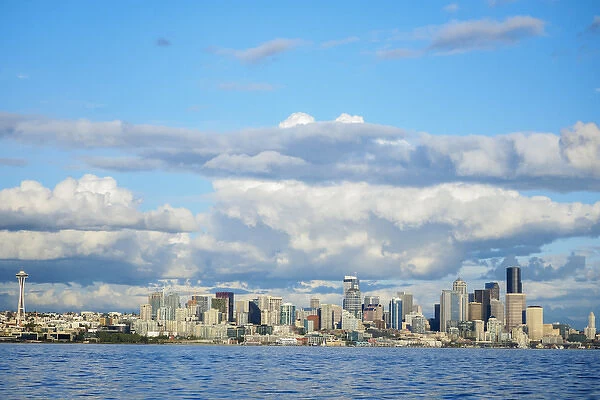 United States, Washington, Seattle. Seattle skyline from Elliott Bay