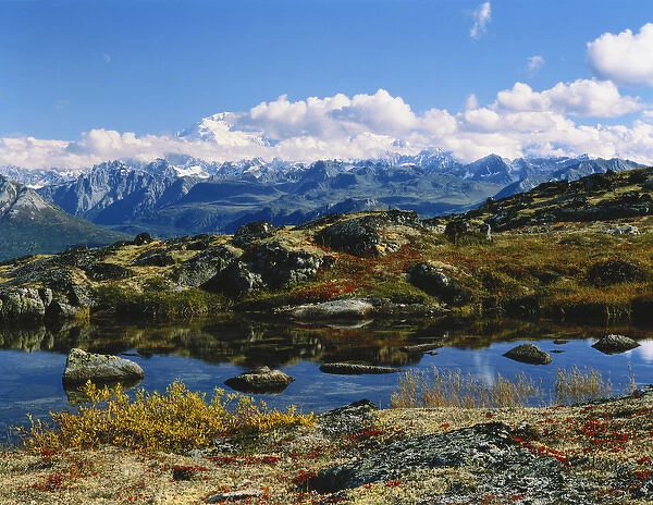 06. USA, Alaska, Denali National Park, Kesugi Ridge, View of mountain range
