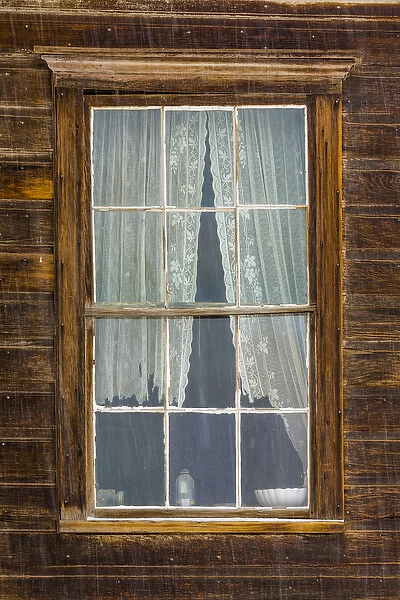 USA, California, Bodie. Close-up of window