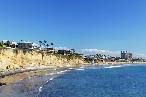 USA, California, San Diego. San Diego coastline cliffs north of Pacific Beach