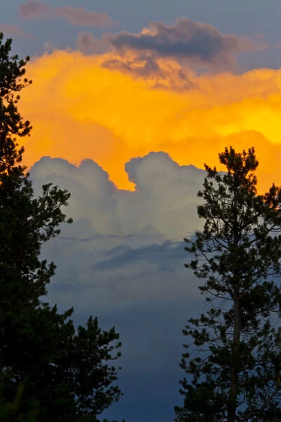 USA, Colorado, Frisco. Thunderstorm forming over the Rocky Mountains