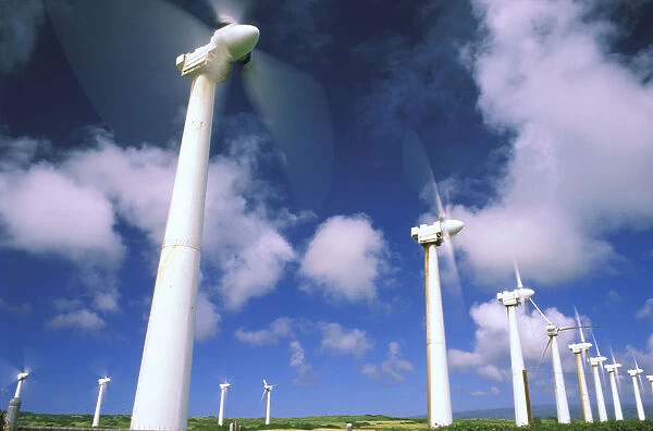 USA, Hawaii. Wind farm