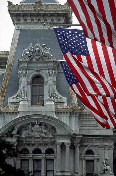 USA, Pennsylvania, Philadelphia. City Hall detail