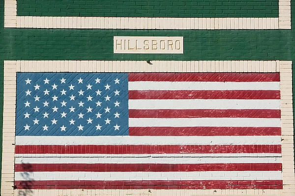 USA, Tennessee, Nashville: Hillsboro Village US Flag on Broadway