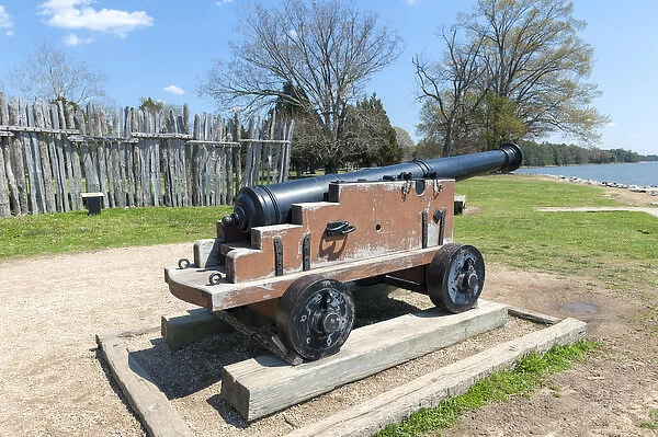 USA, Virginia, Jamestown, Jamestown Island, cannon
