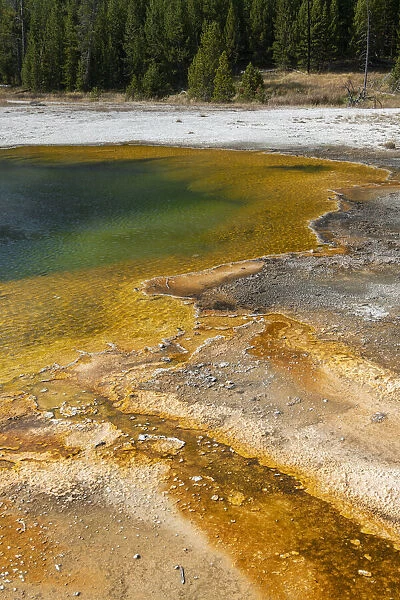 USA, Wyoming, Yellowstone National Park, Black Sand Basin, Emerald Pool