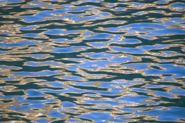 Framed Print : Water Ripples Print with Sunlight Reflection, South Georgia Island Framed Print : Water Ripples Print with Sunlight Reflection, South Georgia Island