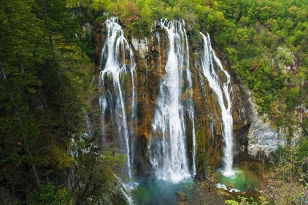 Waterfall along the Korana River, Plitvice Lakes National Park, Croatia
