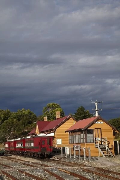 West Coast Wilderness Railway Train at Railway Station, Regatta Point, Strahan, Western Tasmania